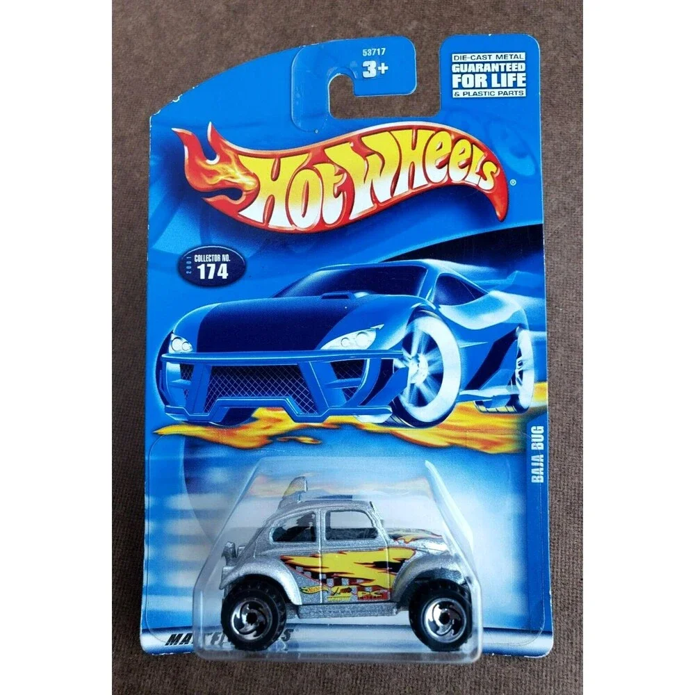 2001 Hot Wheels BAJA BUG Metallic Silver Mainline Collector 174 1:64 OR Sawblade